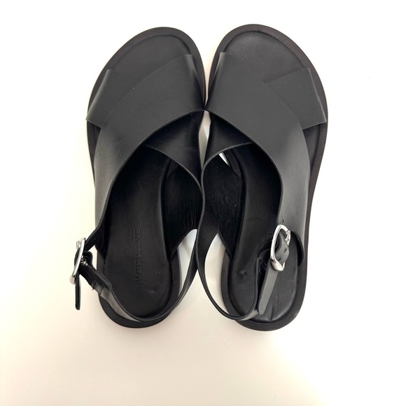 Everlane The City Crossover Sandal In Black Size 7.5